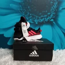 Image of Adidas Tensaur 2.0 Run Infant Black/Red Trainers (Multiple Sizes Available)