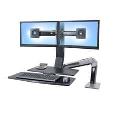 Image of Ergotron WorkFit -A Dual 55.9 cm (22inch) Desk Black