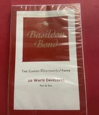 Image of New And Sealed Basildon bond envelopes Classic watermarkedWhitePeel and seal