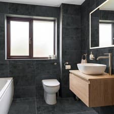 Image of 300X600 ANTHRACITE GREY CONCRETE EFFECT CERAMIC WALL TILE MATT SAMPLE UK STOCK