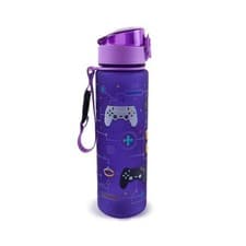 Image of GAME OVER GAMER POP TOP SHATTERPROOF 600ML WATER DRINKS SPORTS BOTTLE