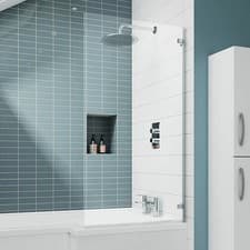Image of (BOXED) 1400 Hinged Square Bath Screen