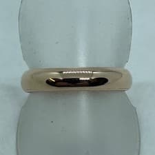 Image of 9ct Rose Gold 4mm D Shaped Wedding Band. Size P.  