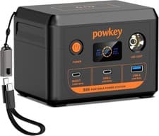 Image of Powkey 96Wh Portable Power Station 30000mAh PD 100W LiFePO4 Battery Camping