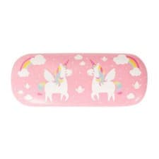 Image of Sass & Belle Rainbow Unicorn Pink Hard Glasses Case & Cloth Specs Storage Gift