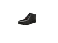Image of Kickers Lace up Juniors Black Leather School Shoes 4150