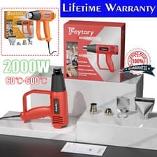 Image of Power Tool Paint Stripper 2000W Heat Gun Hot Air Gun Dual Temperature 4 Nozzles