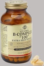 Image of Solgar Vitamin B-Complex 100 Extra High Potency Vegetable Capsules (150)