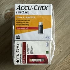 Image of Accu-Chek Performa 50 Test Strips Blood Glucose And 204 Fast Clix Lancets Bundl