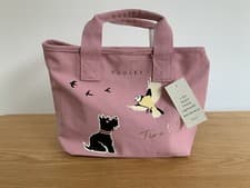 Image of Radley London ‘Time To Soar’ Small Pink Canvas tote Shopper Bag, Grab Handles