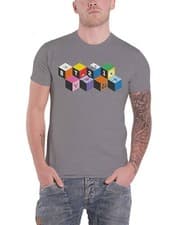 Image of Official BT21 T Shirt BTS Blocks K-Pop Koya Shooky Chimmy Official Unisex Grey