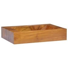 Image of Basin Solid Teak Wood 50x35x10 cm