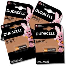 Image of 4x DURACELL A27 Batteries 12V Alkaline MN27 GP27A 27A G27A *EXPIRY 08/2030*
