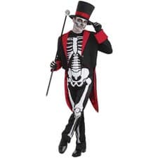 Image of Bristol Novelty AC437 Mr Bone Jangles Costume, Red, 44-Inch