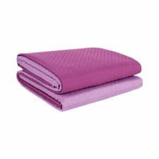Image of Quilted Reversible Double-sided Bedspread Single and Half Square Solid Color