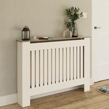 Image of Longslow Medium White Radiator Cover 112cm - LOCAL DELIVERY ONLY