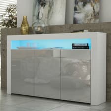Image of TV Unit 155cm Sideboard Cabinet TV Stand Living Room High Gloss Doors