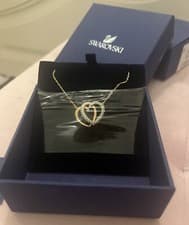 Image of Swarovski Necklace Dear Rose Gold Crystal Heart