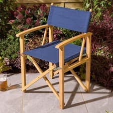 Image of Rowlinson Ascot Folding Director's Chair - Midnight Blue