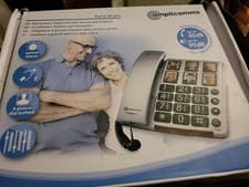 Image of Amplicomms BigTel 40 Plus 40+ Silver Corded Big Button Elderly Amplified Phone