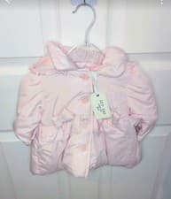 Image of Adorable Baby Pink Boutique Coat With Bows & Frills– 3-9Months Available – BNWT