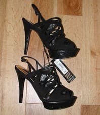 Image of BNWT DESIGNER STAR BY JULIAN MACDONALD NIRAL CAGED HEELED SHOES SIZE UK 6 EU  39