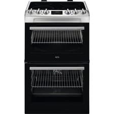 Image of AEG CCX1530ACM 55cm Free Standing Electric Cooker with Ceramic Hob Stainless