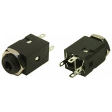 Image of Cliff FC681375VH Audio Jack Socket 3.5 mm 3 Pin Stereo Black 1 pc
