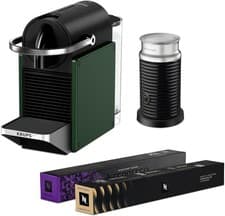 Image of Nespresso Pixie Coffee Pod Machine Bundle by Krups, includes Milk Frother
