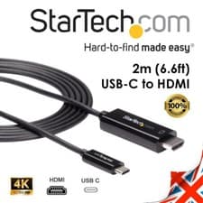 Image of StarTech.com 2m (6.6ft) USB C to HDMI Cable Video Adaptor - 4K 60Hz - RRP £44.99