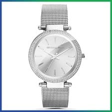 Image of MICHAEL KORS MK3367 Darci Silver Stainless Steel Strap Dial Womens Watch 39mm
