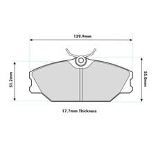 Image of Mintex MRM1801 Front Brake Pads Fit Renault Clio, Laguna, Megane, 25 - MDB2561FR