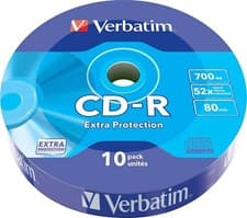 Image of Verbatim CD-R Extra Protection, 700MB, 52XSpeed, 80min, 10 packs CDs Blank