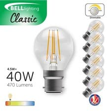 Image of BELL Filament Golf Ball LED Bulbs 4.5W | B22 E14 E27 | Warm White |Energy Saving
