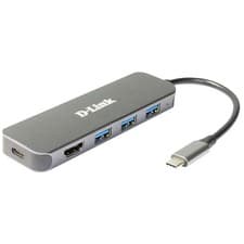Image of D-Link DUB-2333 multiport hub anthracite 5 ports USB-C USB 3.2 Gen 2