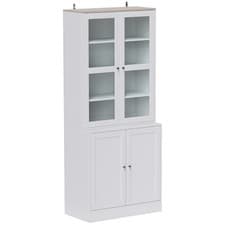 Image of HOMCOM Modern Bookcase, Display Storage Cabinet with Adjustable Shelves
