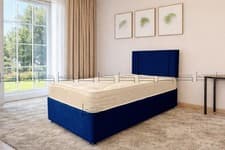 Image of Plush Velvet Divan Bed with Storage Drawers, Small Single and Single Size
