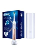 Image of Oral-B Genius X Smart Rechargeable Toothbrush with Travel Case,Rose Gold-RRPΒ£300