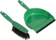 Image of Dustpan and Soft Brush Set Plastic Hand Dust Pan Household Cleaning Green x 1