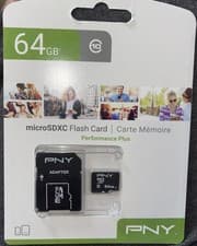 Image of NEW Sealed PNY microSDHC 64GB memory flash storage card