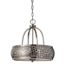 Image of 4 Bulb Chandelier Hanging Pendant LIght Brushed Steel LED E27 60W Bulb