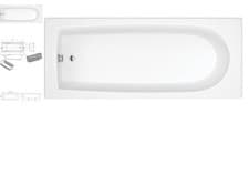 Image of AquaVolere Round Single Ended Bath Tub 1500-1800mm - Multiple Width Options