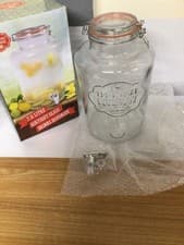 Image of The Vintage Company B 51050 Jumbo Glass Drinks Dispenser | Air Tight Lid and Tap