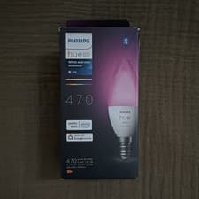 Image of Philips Hue E14 White and Colour Ambiance Smart LED Bulb, Dimmable, 470lm
