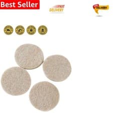 Image of Round Self-Adhesive Felt Floor Pads - 25mm Diameter, Pack of 25 for Hardwood