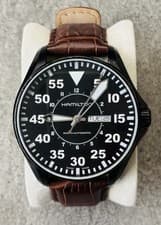 Image of Hamilton Khaki Aviation Pilot Day Date Auto Men's Watch 46mm Pro Serviced