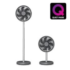 Image of Duux Rize Standing Fan 4 Speed Settings Quiet Fan Charcoal DXCF90UK Rechargable