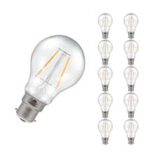Image of 10x LED Bulb 6W B22 Bayonet GLS Lamp Filament Light Bulbs Warm White 6w=50w
