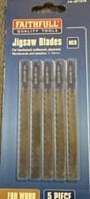 Image of Faithfull - Jigsaw Blades T Shank For Wood T101B (Pack 5) -