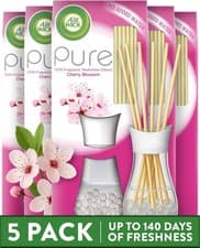 Image of Air Wick Reed Diffuser Multipack, Cherry Blossom Scent, Pack of 5 x 25 ml, 6 Wee